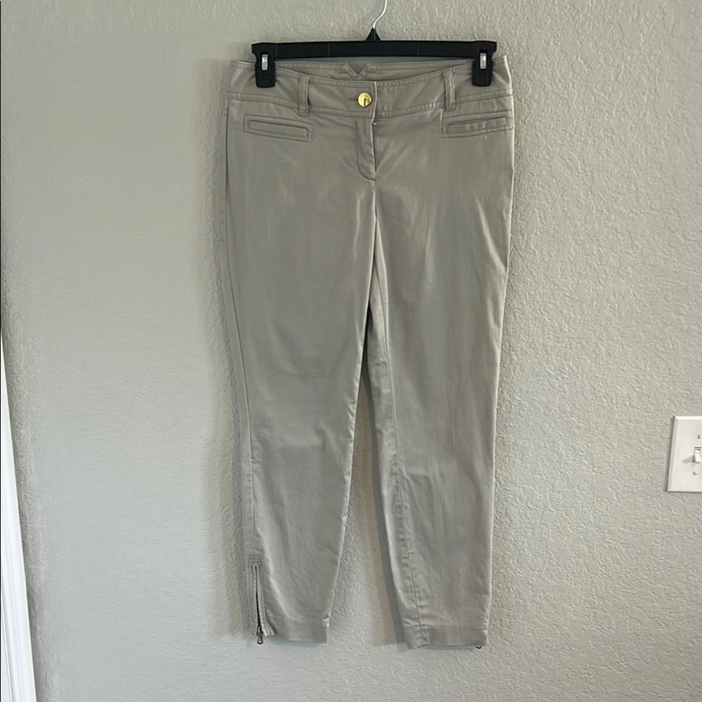 Stylish khaki Pants with Gold Button